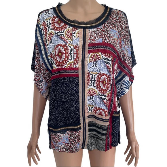 Desigual Women's Bobbie Short Sleeve T-Shirt Poncho Style - Picture 5 of 14